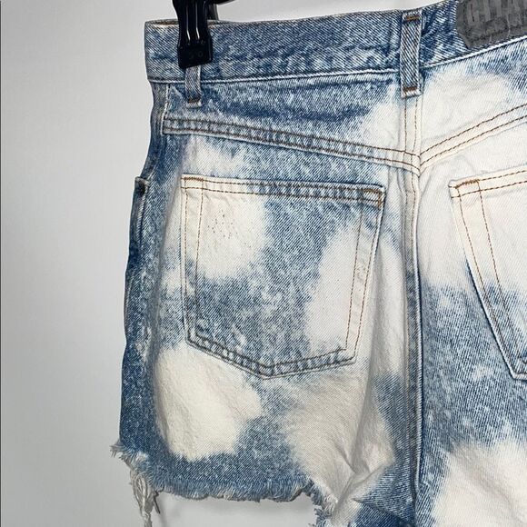 Gitano Blue Distressed Jean Shorts with Frayed Hem - Picture 6 of 7